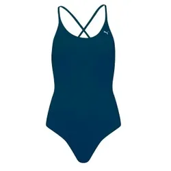 Puma V-Neck Padded Swimsuit Marine Small Damen