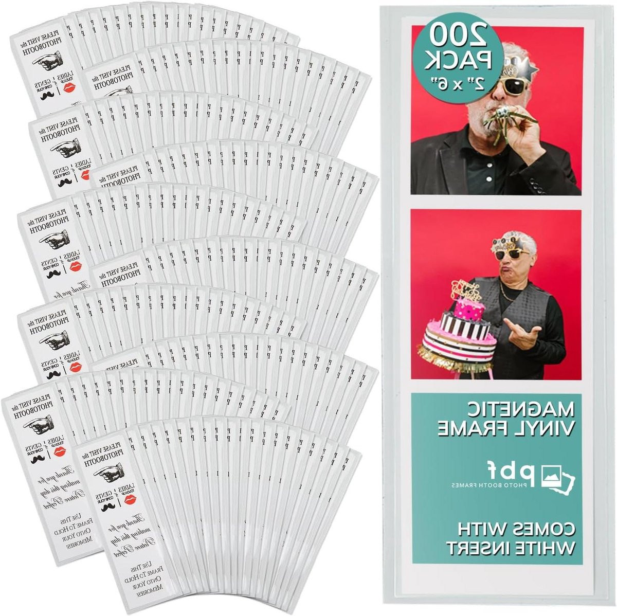 200 stuks Magnetische fotolijsten voor de koelkast - Helder