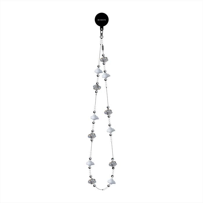 CASEME Beads Telefono Collana, Nuvola-grigio