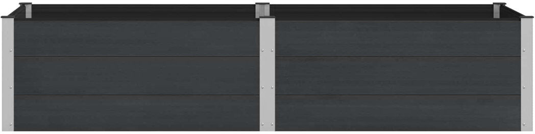 Dakota Fields Planter Black 54cm H x 250cm W x 100cm D