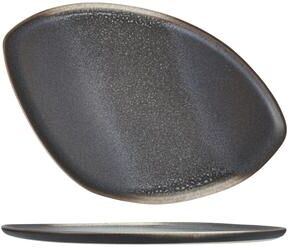 "Cloud Terre Iceland Stoneware, 13 x 9"" Triangle Platter, Thermal White"