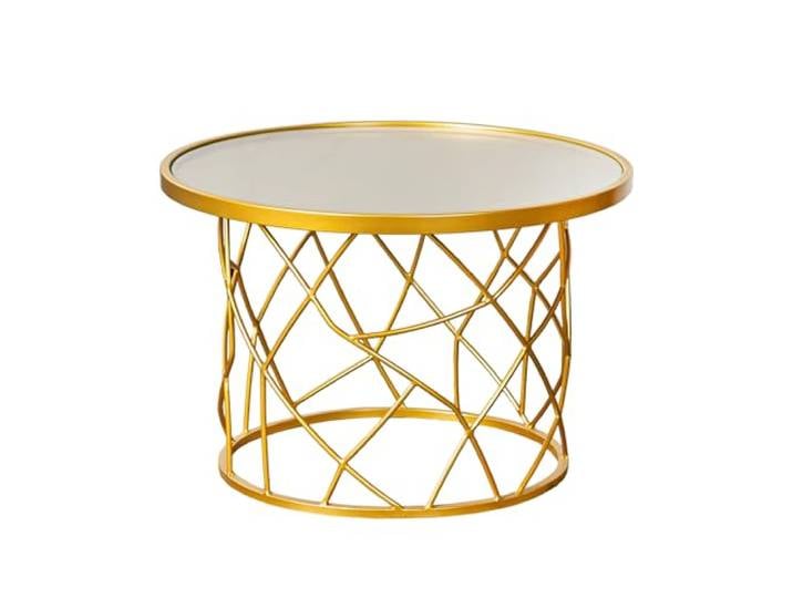 Casablanca Beistelltisch Akkurat - Metall - Rund - Goldfarben - Metallische Optik - Höhe 40cm x Ø 60cm - Dekotisch