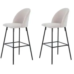 Barhocker 2er-Set   ¦ beige ¦ Maße (cm): B: 45 H: 99