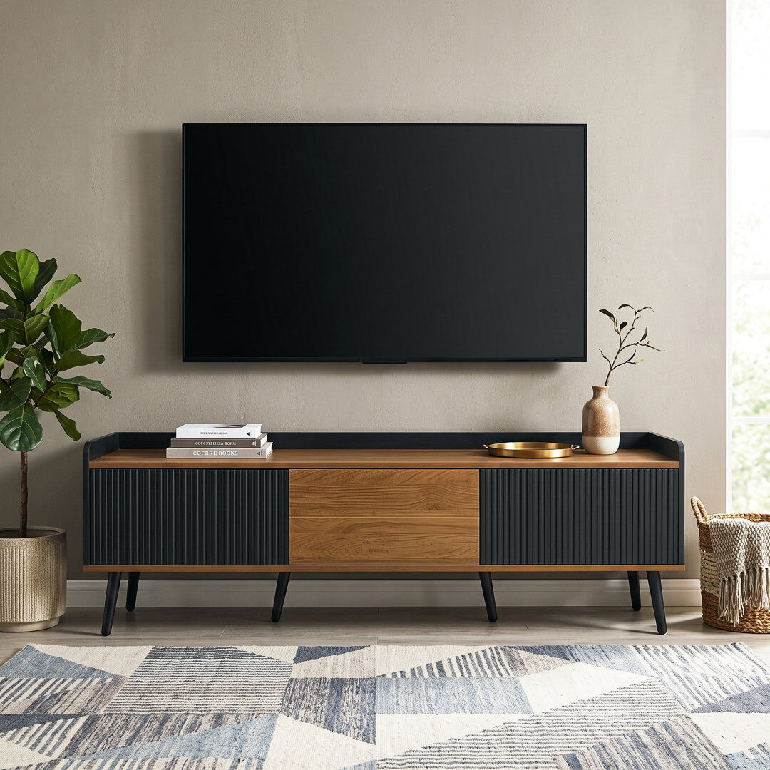 Brayden Studio TV Stand for TVs up to 70" Black;Brown 70"
