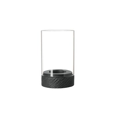 Windlicht VILLEROY & BOCH "Windlicht Manufacture Rock Home 13 cm schwarz", schwarz, Kerzenhalter, Windlicht