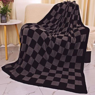 Shop Station Nordic Camping Blanket Thick Warm All Season Blanket For Sofa, Bed & Travel black 27.56 39.37 In
