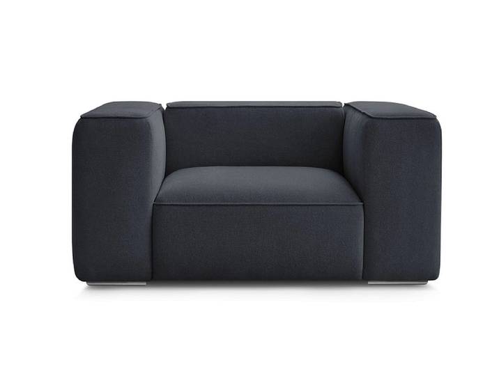 Sessel BOBOCHIC ZEPHYR Stoff mit Textur dunkelblau