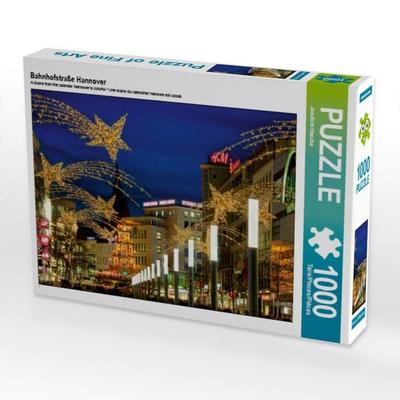 CALVENDO Puzzle Bahnhofstraße Hannover 1000 Teile Puzzle quer | 1000 Teile Lege-Größe 64 × 48 cm Foto-Puzzle für glückliche Stunden
