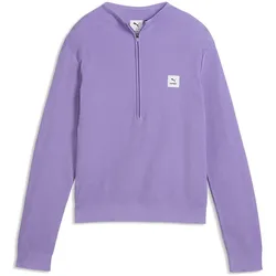 PUMA x SAYSKY 1/2-Zip langarm Laufshirt Damen 46 - lavender alert XL
