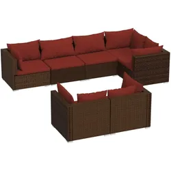 vidaXL, Gartenlounge, Mellendorf (5x Eckteil + 4x Mittelteil)