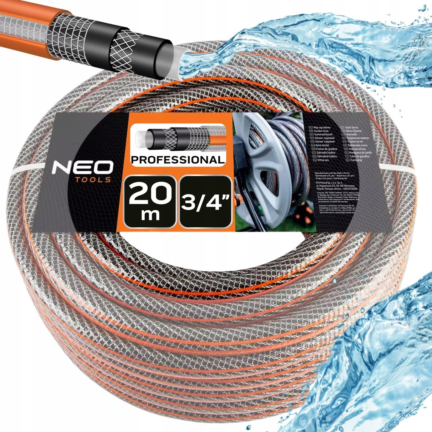 Neo Tools Neo Professional Irrigatieslang 3/4 inch 20 meter