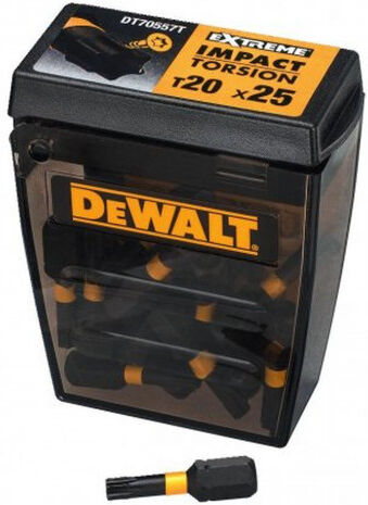 DeWALT DT70557T-QZ Jeu d&amp;#039;embouts Impact Torsion 25 mm T20, 25pcs