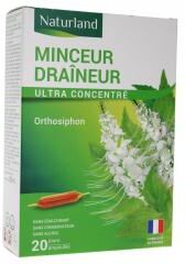 Naturland Minceur Draineur 20 Ampoules Buvables de 10 ml - Boîte 20 Ampoules de 10 ml