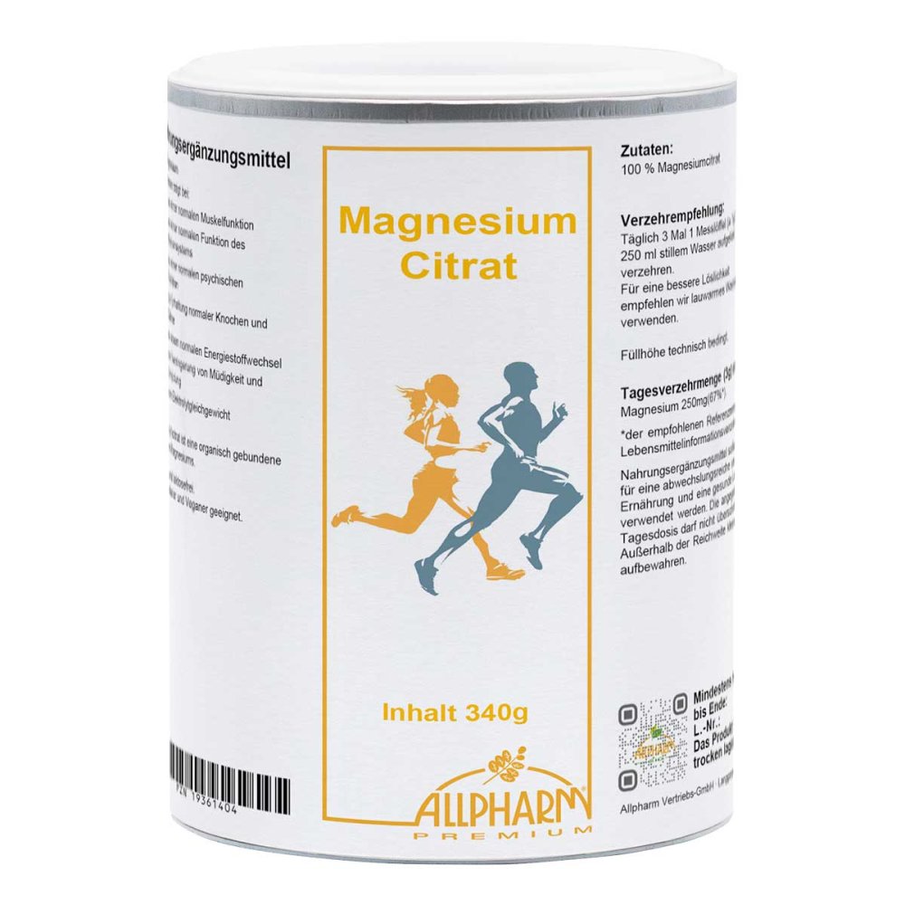 ALLPHARM Vertriebs GmbH Magnesiumcitrat Pulver Premium Allpharm 19361404