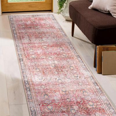 World Rug Gallery Vintage Inspired Machine Washable Non Slip Area Rug