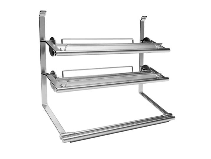 Kesseböhmer Linero Style Rollenhalter Edelstahloptik 3-etagig 352x150x310mm zum Einhängen Nischensystem von SOTECH