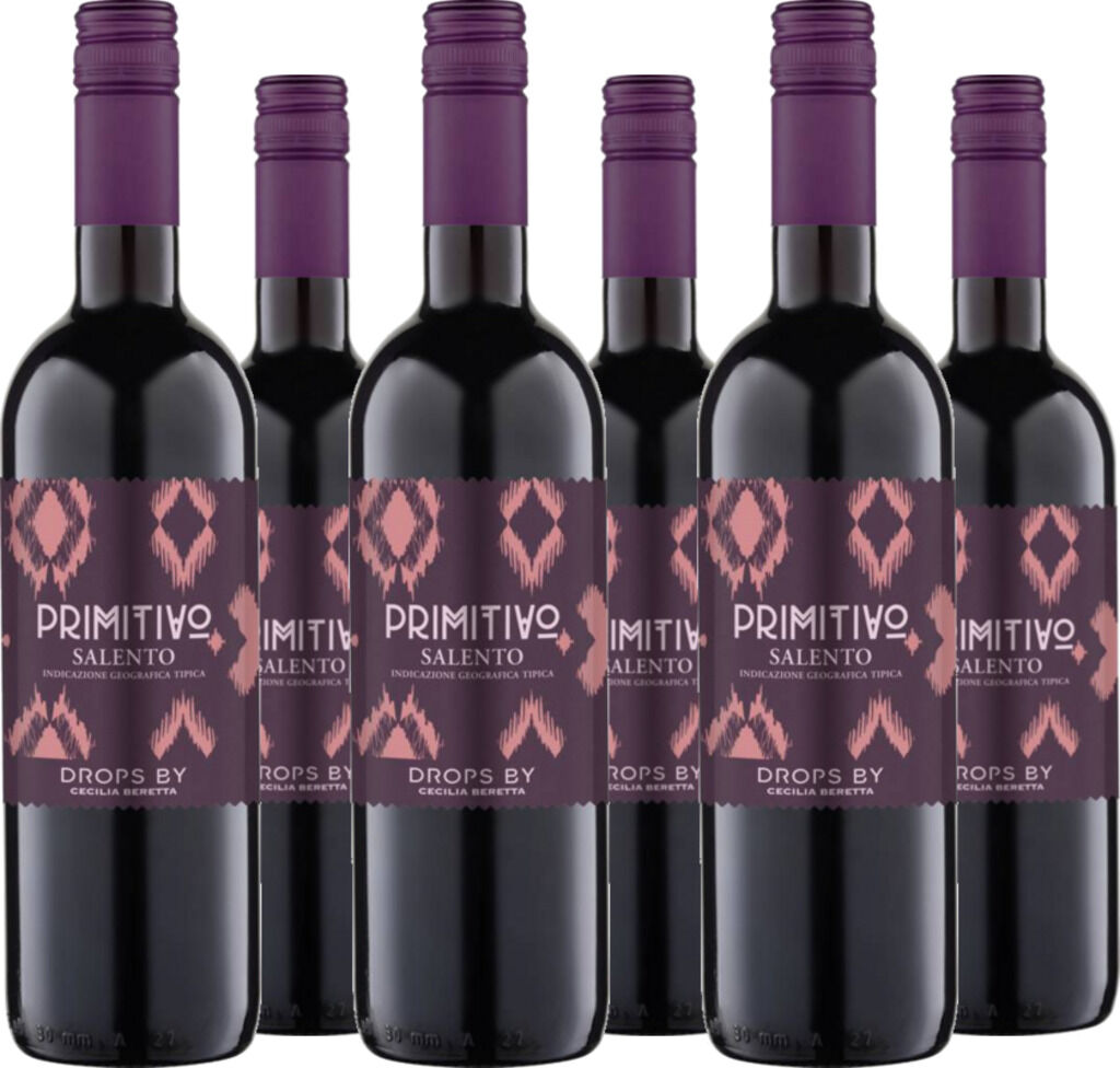 6er Vorteilspaket Drops by  Primitivo Salento IGT 2024 Cecilia Beretta