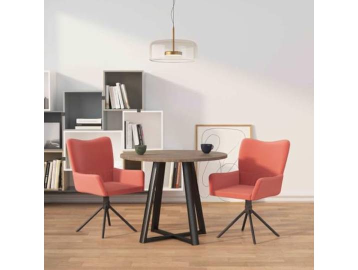HEFZGDB Esszimmerstühle 2 STK. Drehbar Rosa Samt mit Metallgestell und ergonomischer Polsterung für höchsten Sitzkomfort