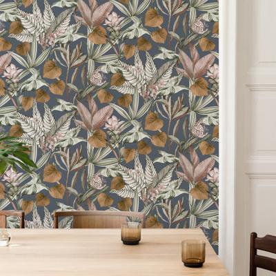 Vliestapete SUBLIME "STEFANIE", blau, B:0,52m L:10m, Vlies, Tapeten, Design Tapeten