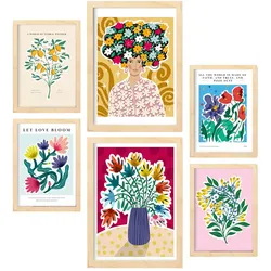 POSTER Set Mit 6 Beeindruckendes Zusammenfassung A3 & A4 Rahmen Aus Hellem Holz