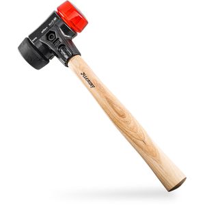 Wiha Schonhammer Safety, 26612, Kopf-Ø 40mm, 2 Gummieinsätze, mit Hickoryholzstiel