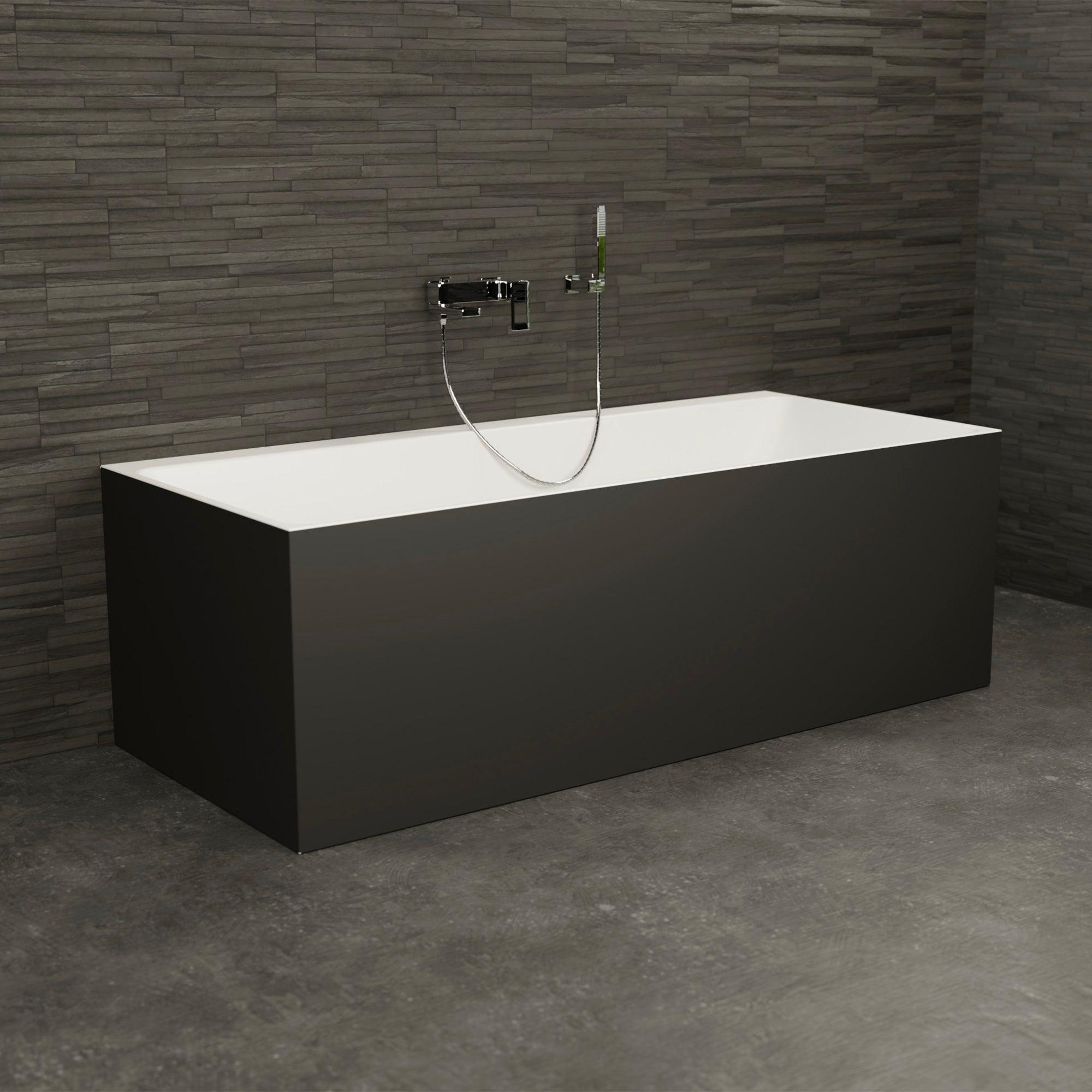 Freistehende Badewanne Cobalt 170 schwarz 170 x75 x56 cm