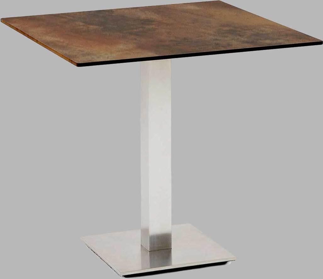 Niehoff - Quadratischer Bistrotisch - HPL HPL Zement Stahl Anthrazit 95 x 95 cm