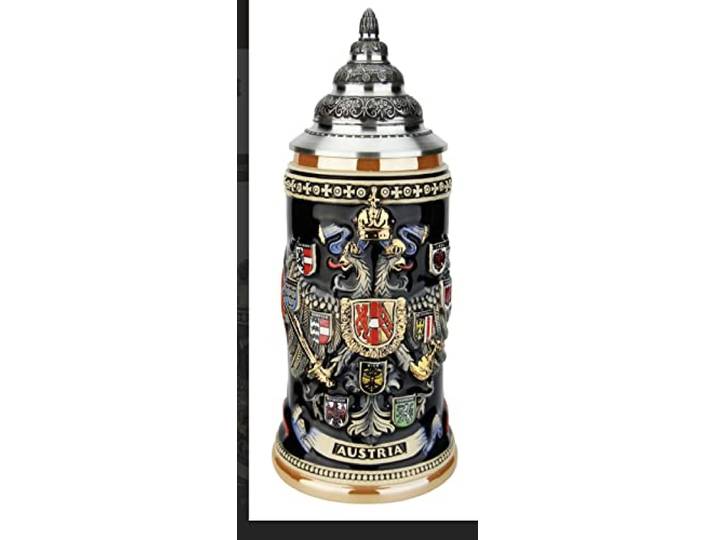 KING Bierkrug Austria Wappenreliefseidel Seidel 0,4 Liter Bierseidel KI 1014 0,4L