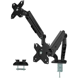 Tischhalterung für 2 Monitore mit Gasfeder, 17–32"