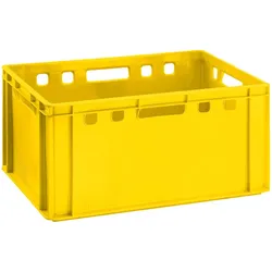BURI Fleischkiste E3 gelb 60x40 Lagerkiste Eurobox lebensmittelecht robust, stapelbar E3 Gelb 1 Stück