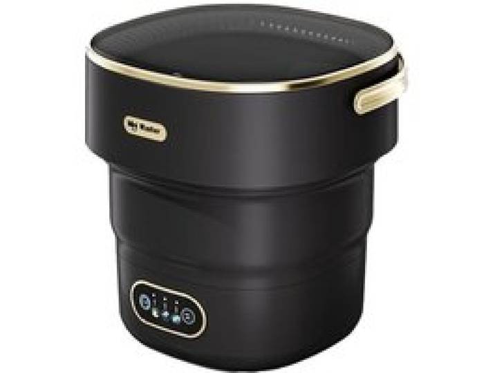 INF Mini Machine à Laver Pliable 13L - Lave-linge Portable pour Sous-vêtements Chaussettes Vêtements Bébé Or noir