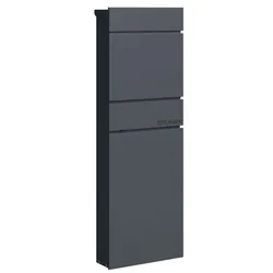 Relaxdays Standbriefkasten Stahl Anthrazit