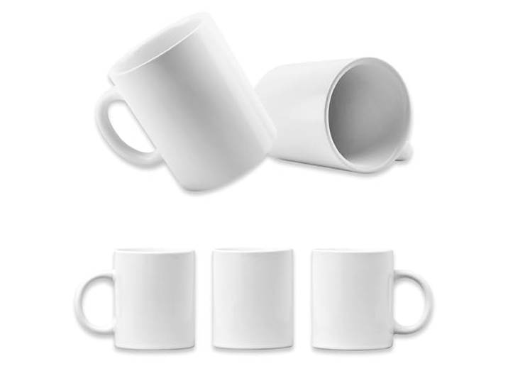 Weiße Keramiktassen für Sublimation 11oz / 325ml – Set (1/3/6/12/18/24/36/72 Stück) – Premium Qualität - Blanko-Tassen mit Beschichtung – Spülmaschinengeeignet – Ideal für Fotodruck, DIY & Werbetassen