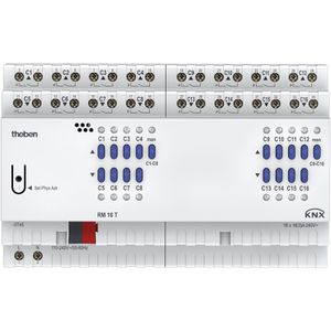 Theben Schaltaktor RM 16 T KNX, 4940205, für Smart Home, 16 Kanäle, bis 16 Ampere, für Hutschiene, KNX
