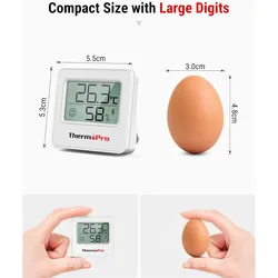 ThermoPro Mini, Thermometer + Hygrometer, Weiss