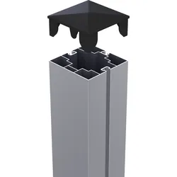 TRIAS Aluminium-Pfosten Silber 2380 mm