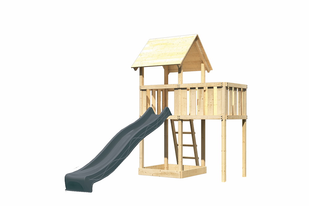 KARIBUHOLZT Spielt. Lotti nat.107x107x291 m.Rutsche+Anbauplf. 16988378