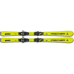 FISCHER Kinder Racing Ski RC4 PRO JRS + FS 7 CA JRS, Größe 130 in Grau Grau