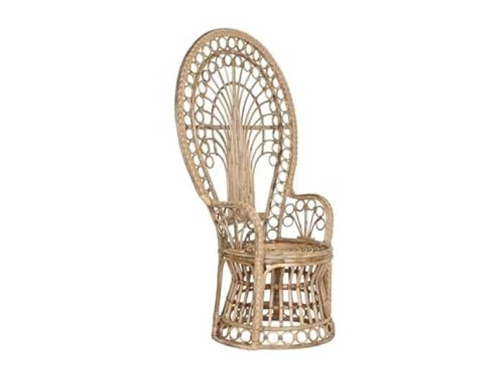 DRW Emmanuel Sessel Emanuel aus natürlichem Rattan, braun, 88 x 60 x 146 cm