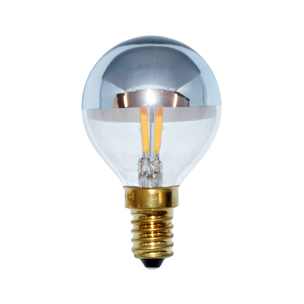 NCC-Licht LED filamentlamp druppelvorm zilverkleurig E14 4W warm wit licht 2200K