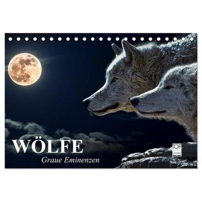 Wölfe. Graue Eminenzen (Tischkalender 2027 DIN A5 quer), CALVENDO Monatskalender