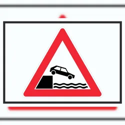HB-Druck Achtung Ufer Symbol Schild A5 (148x210mm)