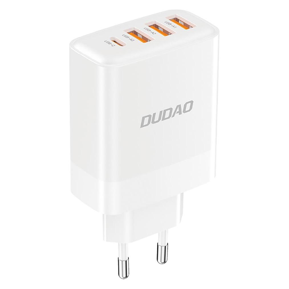 Dudao A5HEU network charger 3x USB-A 1x USB-C PD20W - white (20 W, 4 Ports) (A5HEU_upgrade)