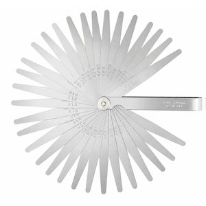 Helios-Preisser Fühlerlehre 0606136, aus Federstahl, 0,03 bis 1 mm Messbereich, 32 Blatt