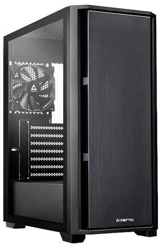 Chieftec AS-02B-TG-OP Midi-Tower PC-Gehäuse Schwarz 1 vorinstallierter Lüfter, Seitenfenster