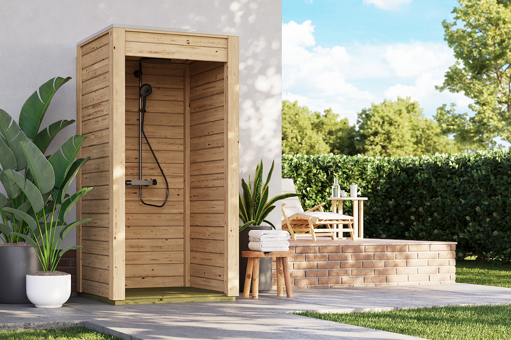 KARIBUHOLZT Outdoordusche natur,o. Amatur 16989962