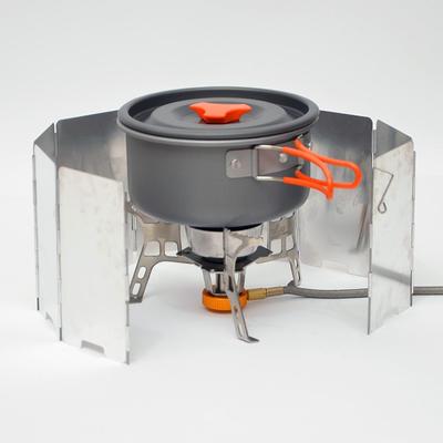 Inspire Daily Merch Aluminum Alloy Wind Shield For Gas Stove Windproof Screen For Outdoor Camping & Picnic Cooking 9 Plates Mini