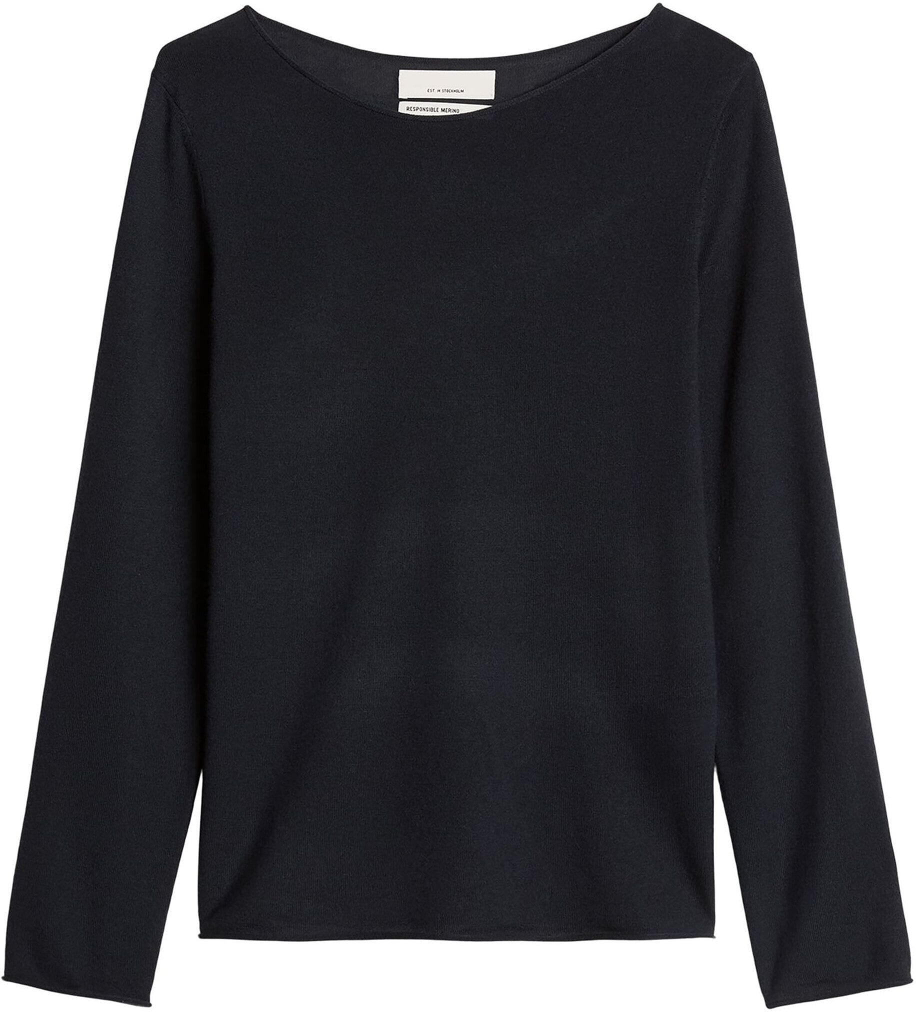 Marc O' Polo Sweater MARC O'POLO "Strickpullover Knit Pullovers Longsleeve 1er Pack", Damen, Gr. L, blau (dunkelblau), Obermaterial: 100% Schurwolle WV., Sweatshirts Sweater
