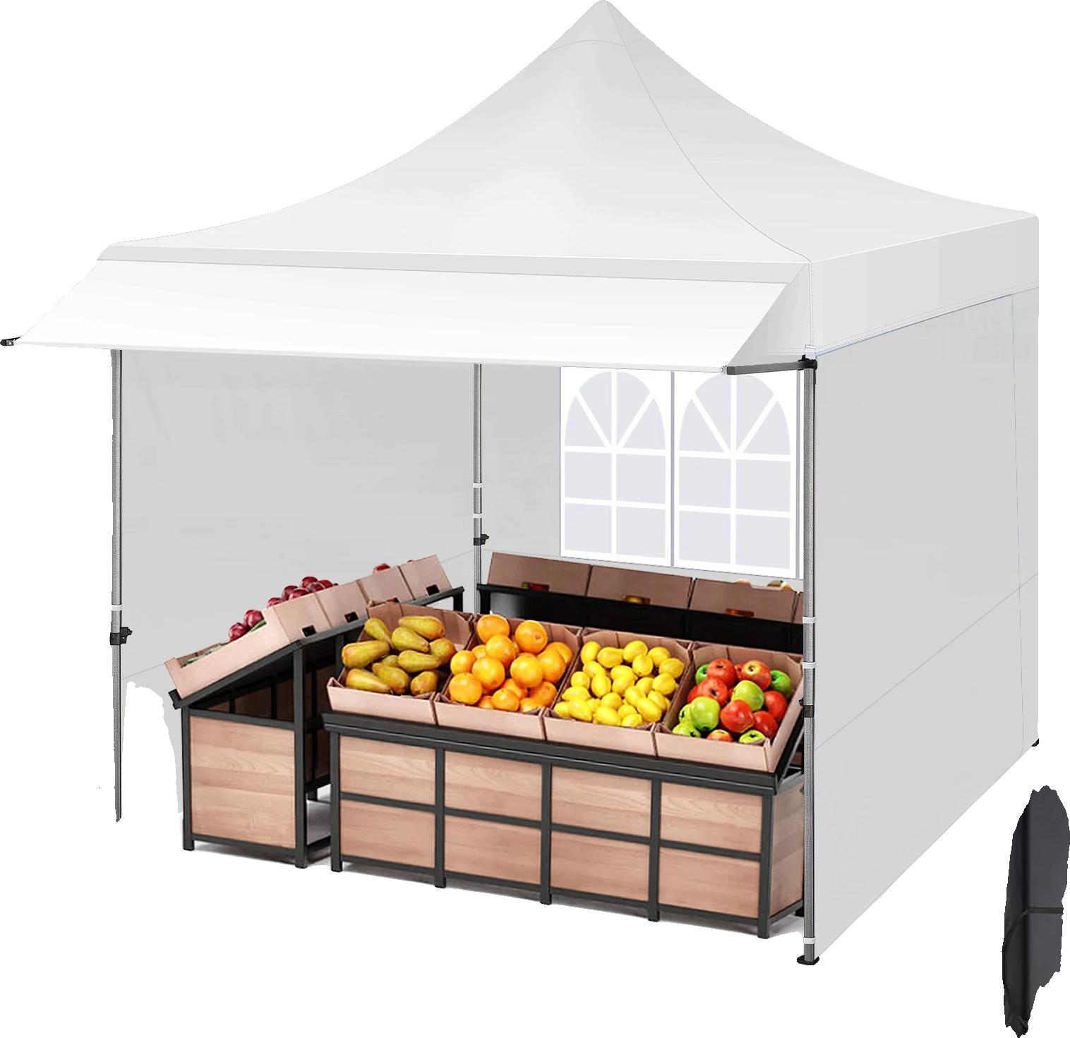 Pop-Up-Pavillon, wasserdicht, höhenverstellbar, WEISS, 3X3M