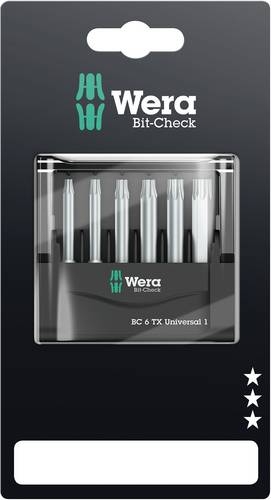 Wera Mini-Check TX, 50 mm 05073637001 Bit-Set 6teilig Innen-TORX